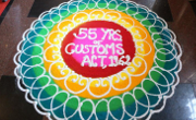 rangoli for updates mumbai customs 55 years of act 1962 celebration