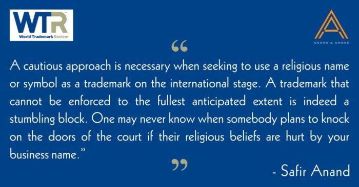 RISK FACTOR IN RELIGIOUS MARKS - WTR